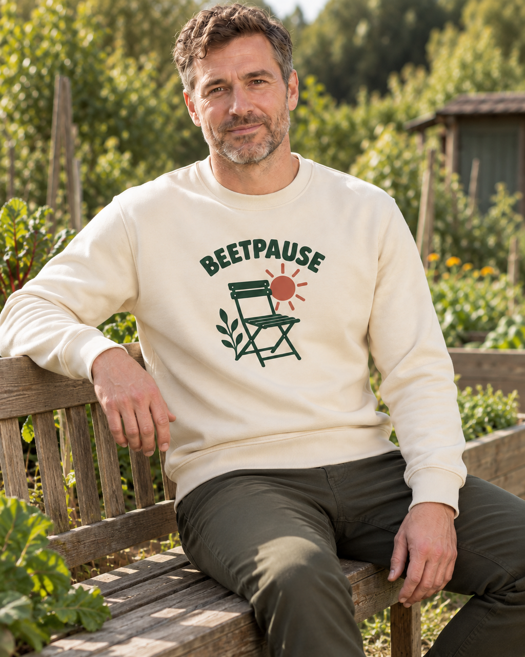 Beetpause – Unisex-Sweatshirt in Bone