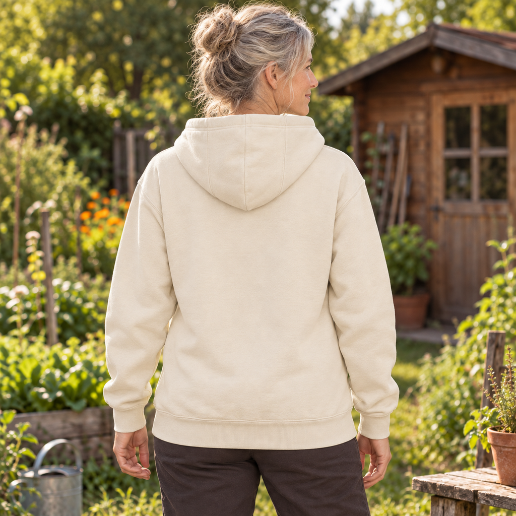 Noch eine Runde – Unisex-Gartenhoodie in Bone