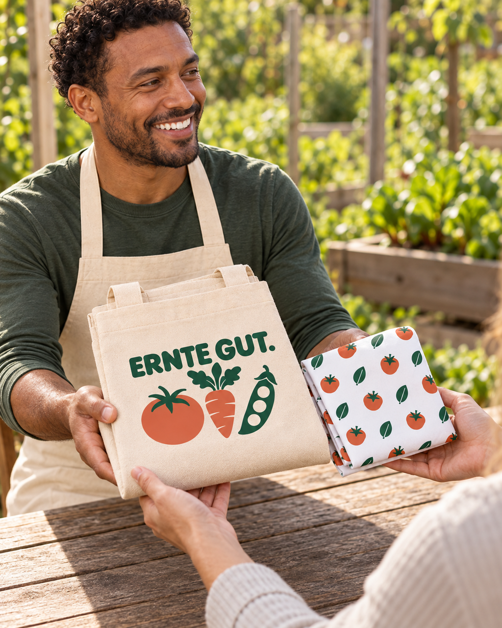 Ernte gut. – Schürze aus Bio-Baumwolle
